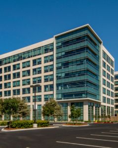Modern commercial office building representing energy efficiency and PACE-funded improvements